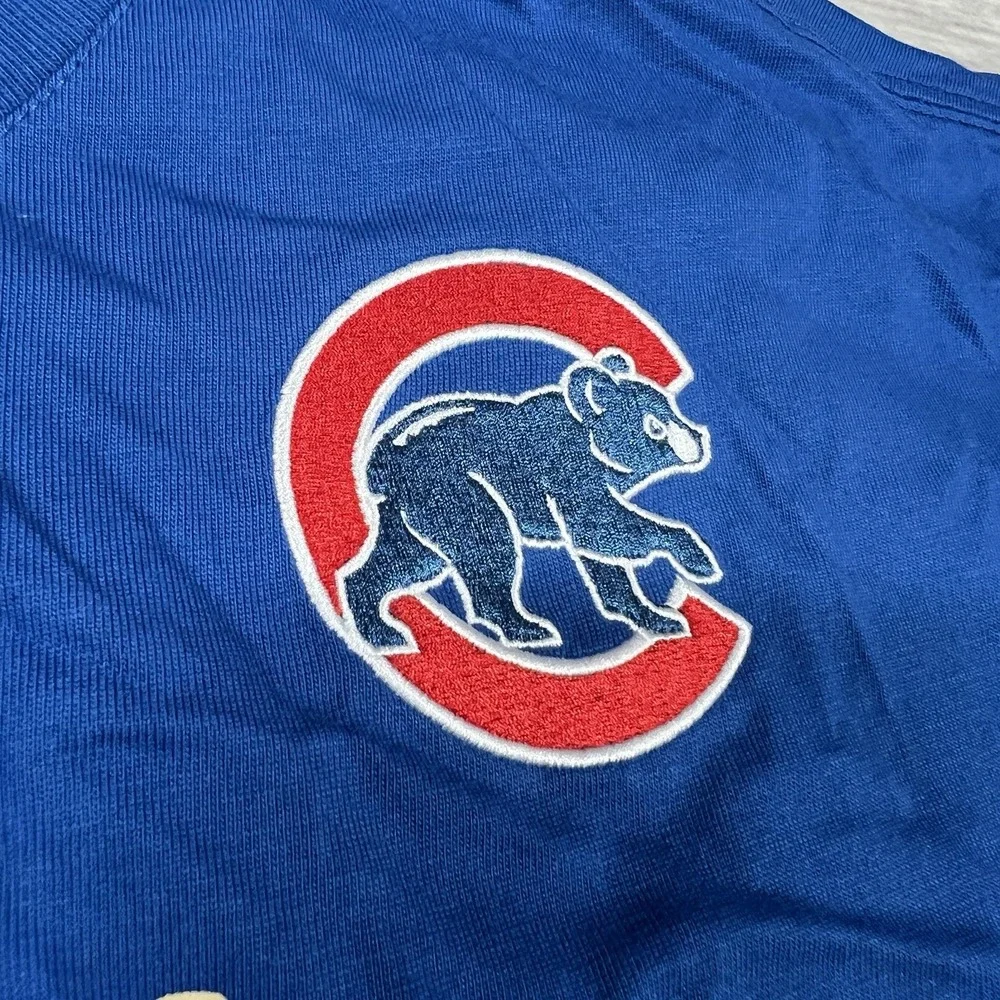 Mitchell & Ness Royal Blue Chicago Cubs MLB  Premium T-Shirt‎ Men's 2XL NEW